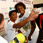 Venus Williams Meets With Kids Attending BNP Paribas WTA Finals Singapore